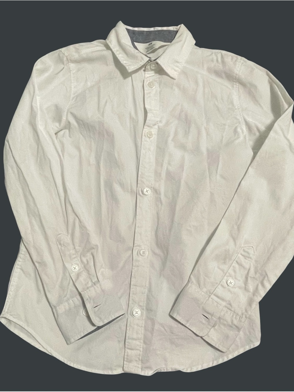 H&M Kids size 8 Classic White Men's Button-Up Shirt